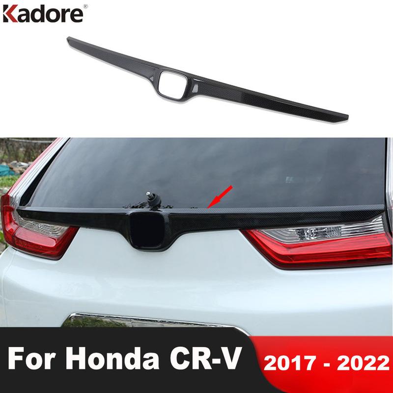 For Honda CRV CR-V 2017-   Carbon Fiber Rear Trunk Lid Cover Trim Tailgate Log Frame Molding Strip Car Accessories