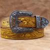 Men's and Women's Embossed Genuine Leather Belt with Simple Pin Buckle - Versatile & Decorative