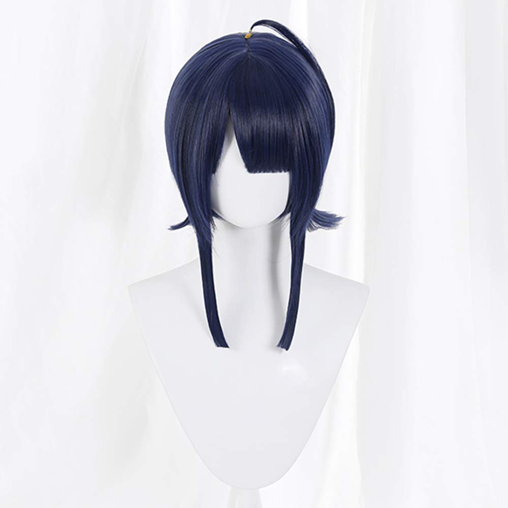 Cosplay Wig with Net, Utsumi Elise Purple, Heat-Resistant Wig