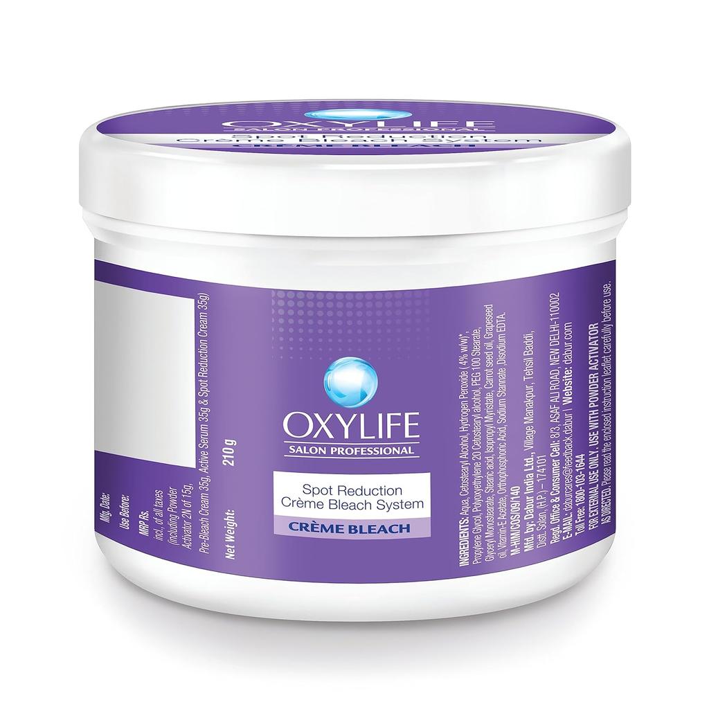 Oxylife Salon Professional Spot Reduction Creme Bleach 345g | Gentle Skin Lightening With Oxysphere Technology | Reduces Dark Spots