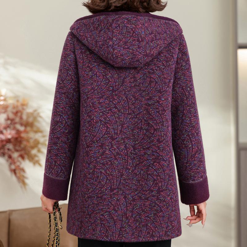 Plus Size XL-6XL Winter Jackets Woman Clothes Thick Warm Outerwears Hooded Elegant Loose Middle Age Women's Coat