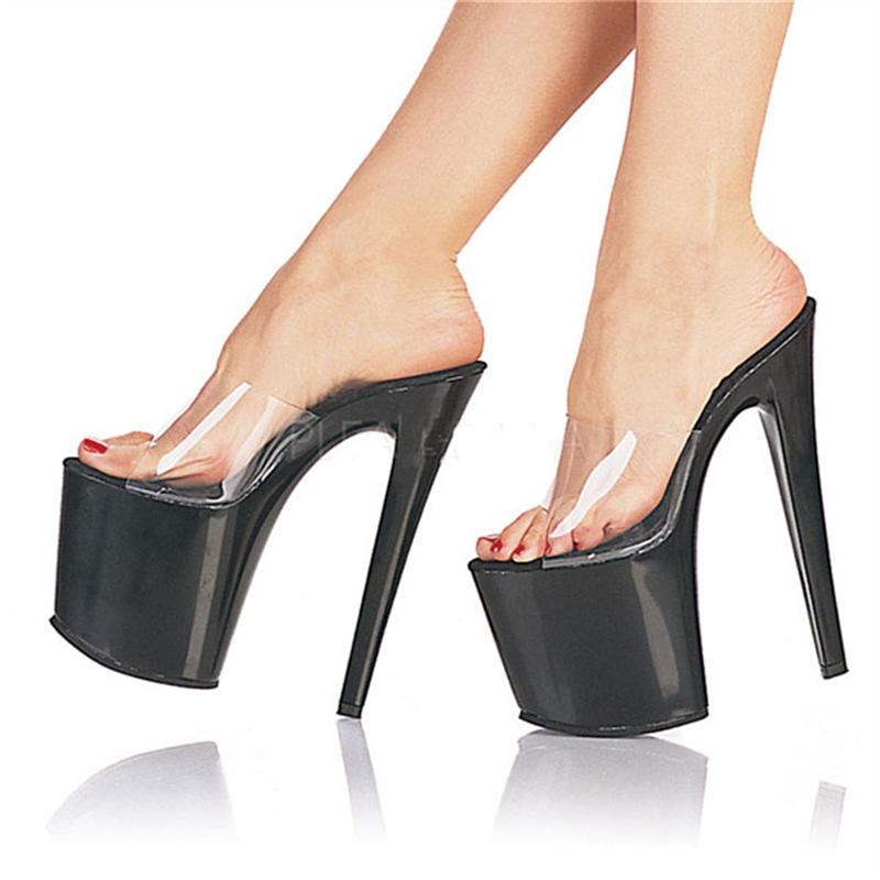 26Cm Hate the sky high heels super high thin heels Hate the sky high waterproof table sandals summer integrated heel slippers