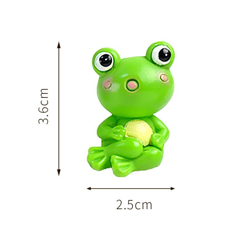New Resin Frog Miniature Car Ornaments Miniatures Animal Frog Resin Cute Frog Action Figure Micro Landscape Cartoon