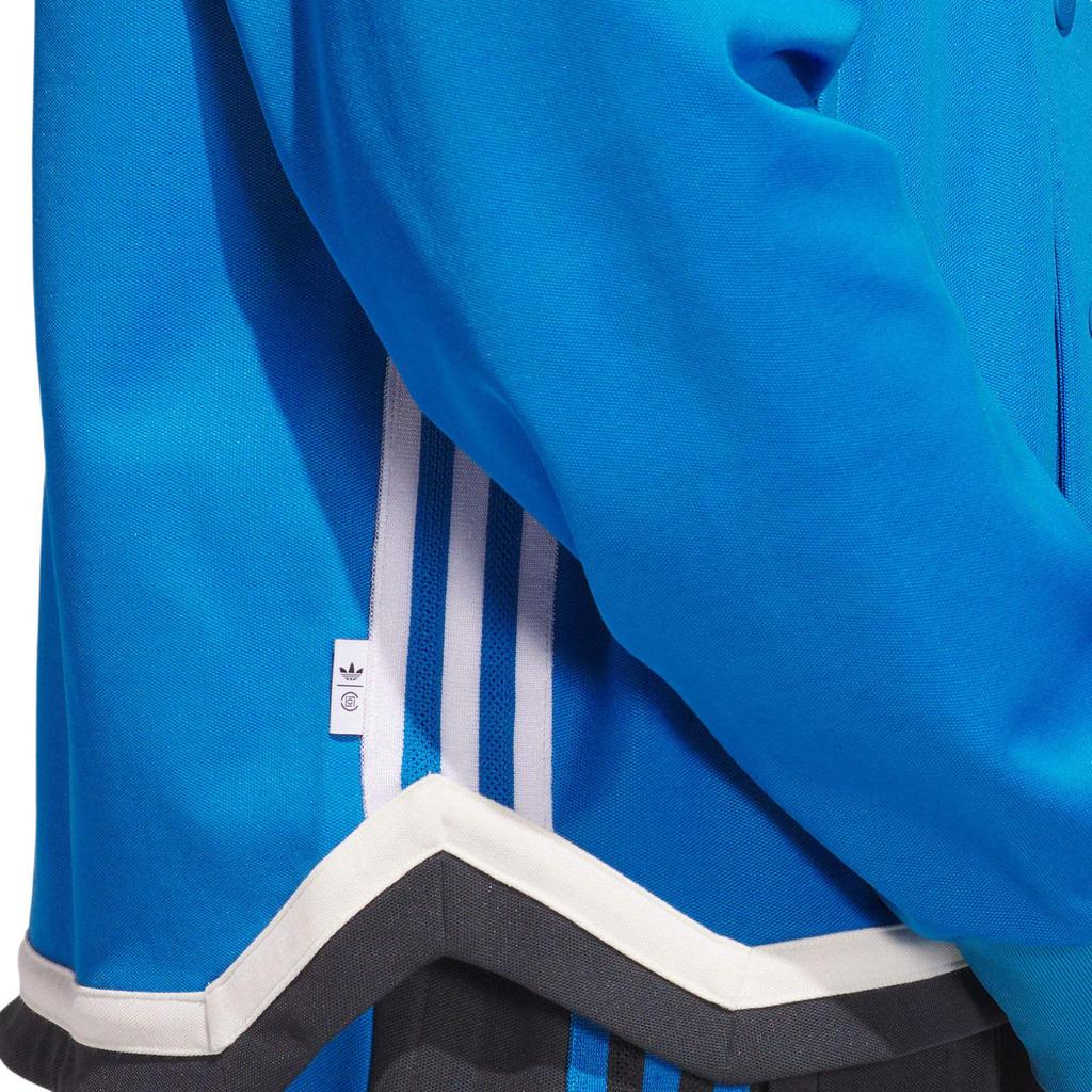 Adidas X CLOT Edison Chen Warmup Jacket Bright Blue Men Streetwear IY8665