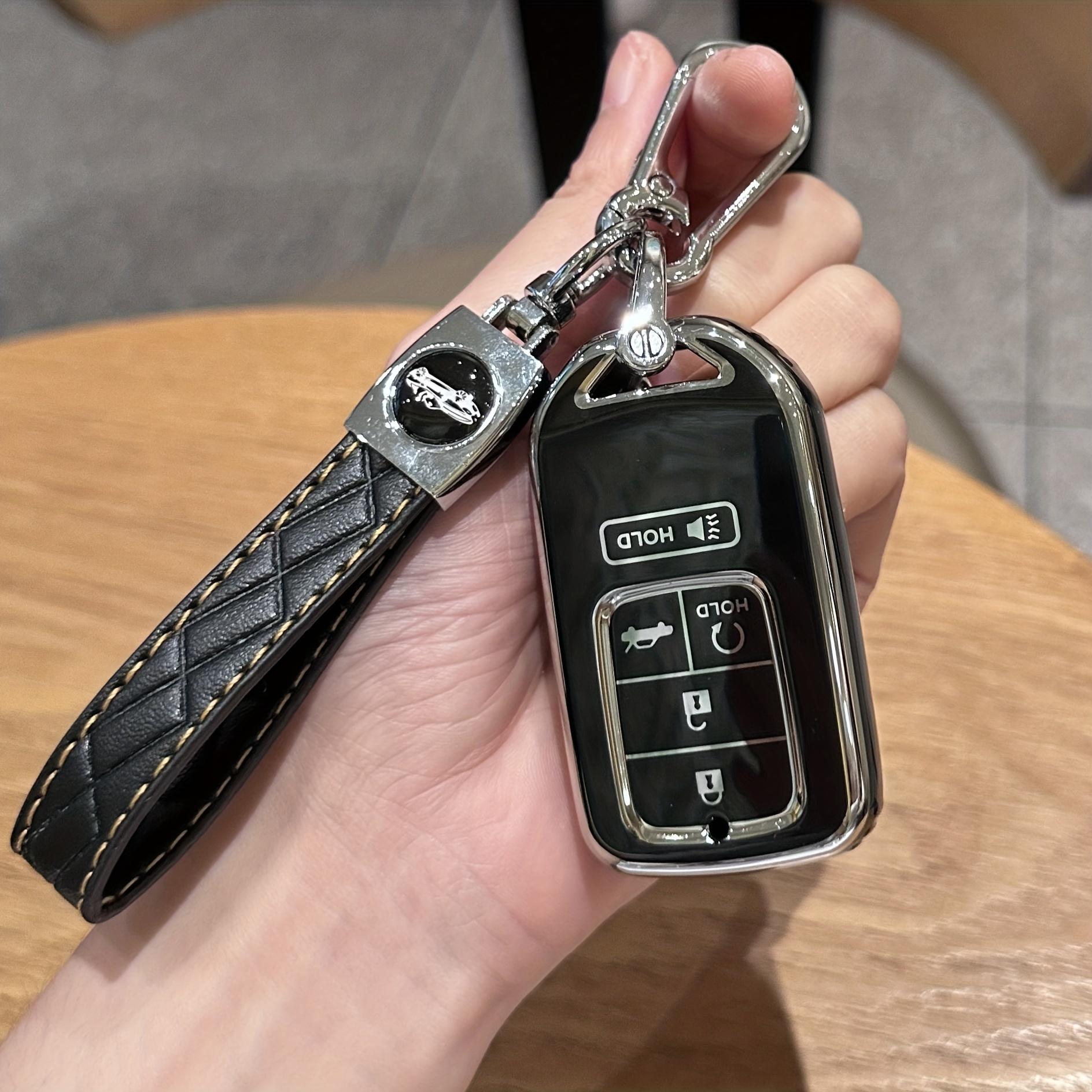 

Мягкий чехол-брелок из ТПУ с полной защитой и ремешком из искусственной кожи для Honda Accord Civic CRV Pilot Ridgeline Odyssey Passport Smart Remote Key Protector