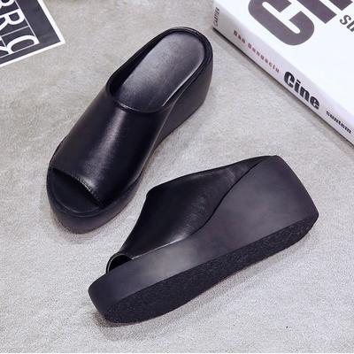 Woman Slippers Summer Platform Ladies Wedges Peep Toe Slides Female Solid Women Casual Outdoor Shoes Women's