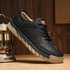 Fashion Lightweight Men's Casual Leather Shoes Comfortable Walking Shoes Suitable for Daily Wear Hiking Shoes Treking Footwear Sneakers