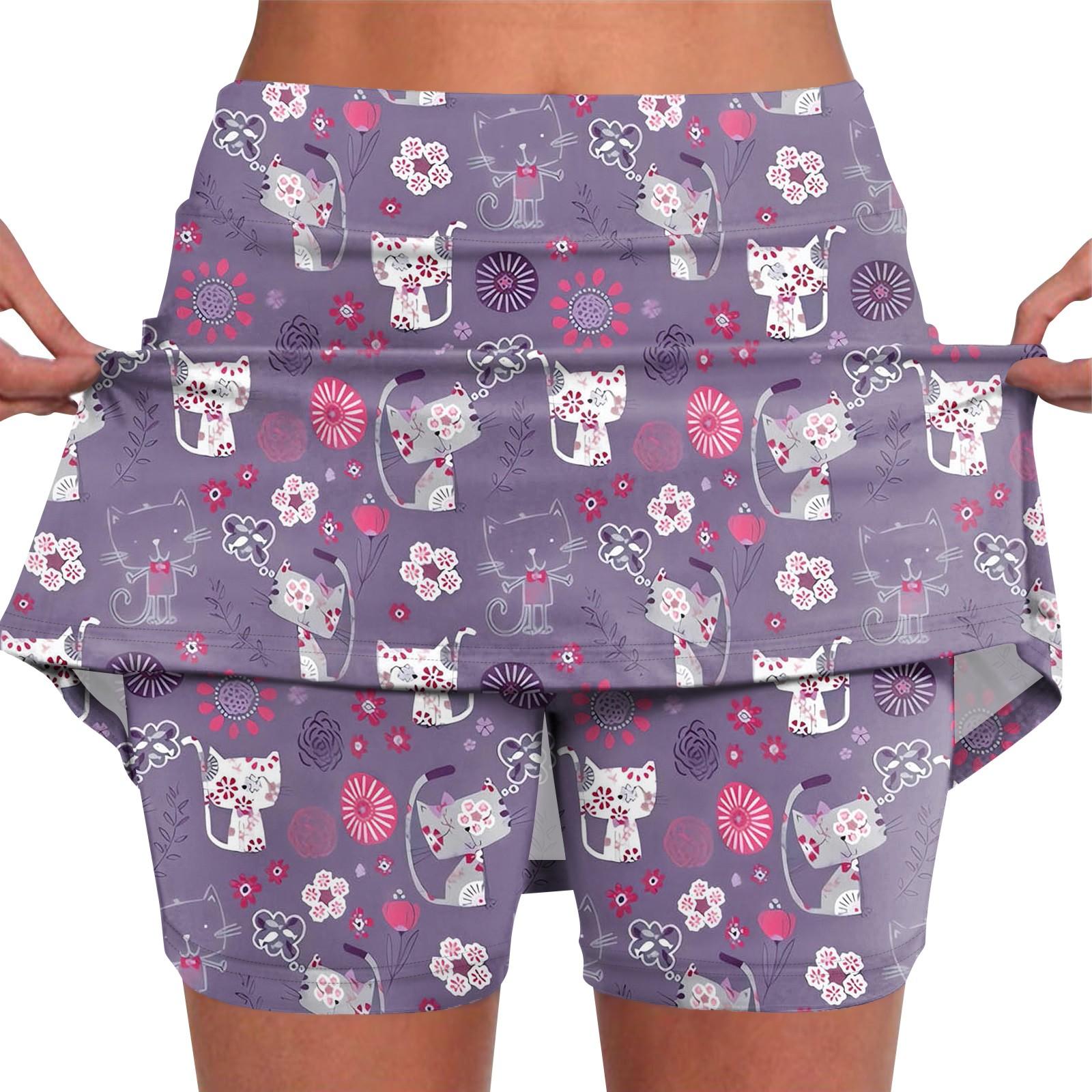 

Эластичные брюки-кюлоты для йоги для женщин, спортивные шорты с принтом, легкие узкие однотонные бегуны с высокой талией XL фиолетовый