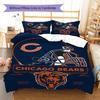 Set Biancheria da Letto con Fantasia Chicago Bears Copripiumino Federa Decorazione per la Casa Regalo (1 * copripiumino + 2 * federa, senza nucleo)