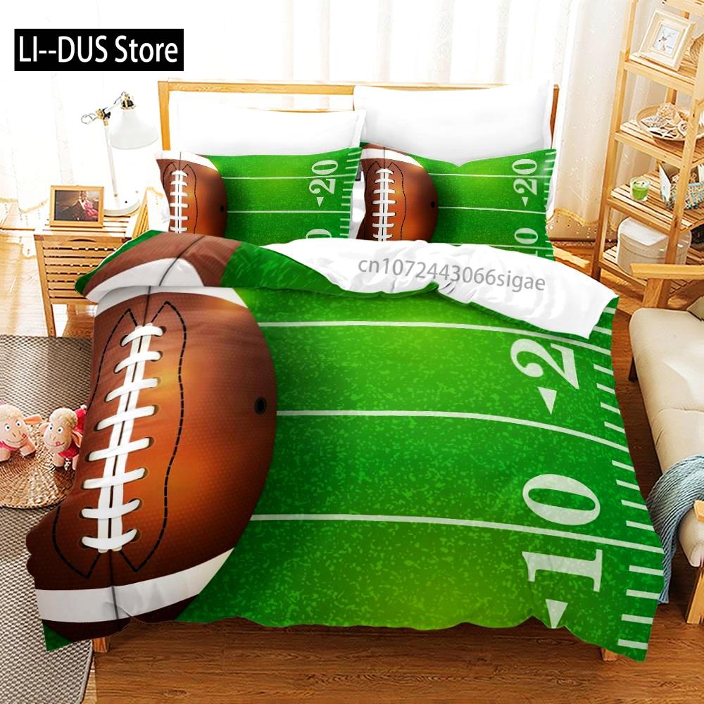 Fußball Bettwäsche Set Einzelbett Twin Full Queen King Size Sport Bettwäsche Set Aldult Kinder Schlafzimmer Bettbezug Sets 3D Druck 012