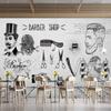Barber Shop 3d Wall Murals Wallpaper Vintage Modern Hair Salon Wallpaper Suitable For Barber Shop Beauty Salon Murals