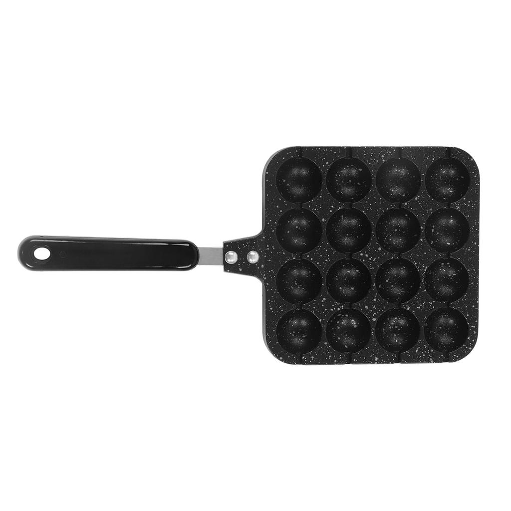 16 Holes Octopus Meatballs Pan Aluminum Alloy Takoyaki Baking Mold Tray for Home Kitchen