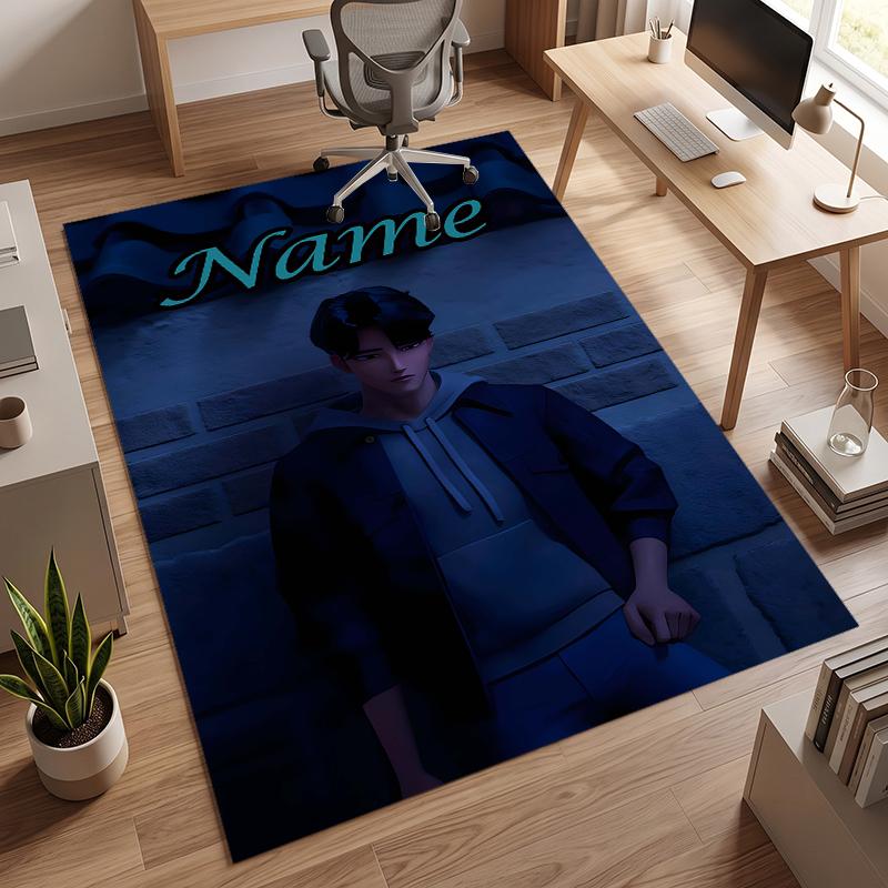 Jinu (14) Personalized Name Office Carpet Stylish Decor for Living Room Bedroom Kitchen