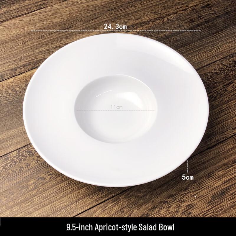 Tian Yanjing 9.5-inch White Ceramic Dinner & Salad Plate