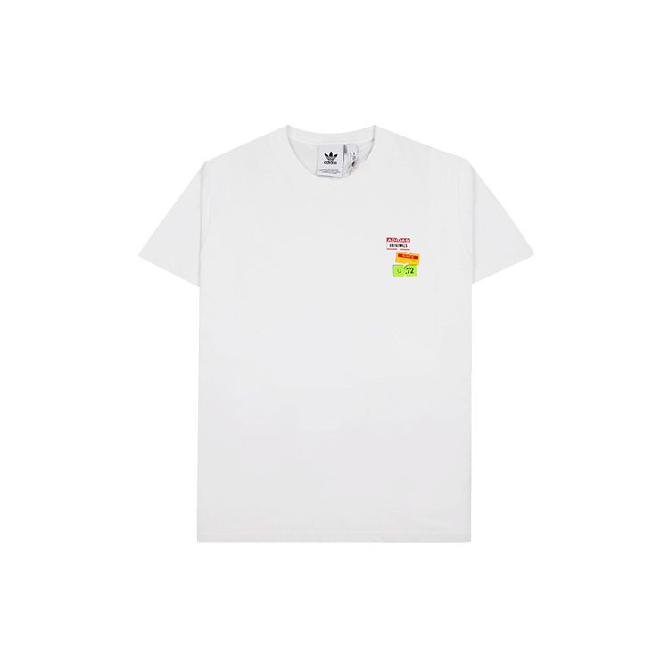 adidas Originals Bodega Pricetag Back Print Short Sleeve T-Shirt Men Tops White ED7067