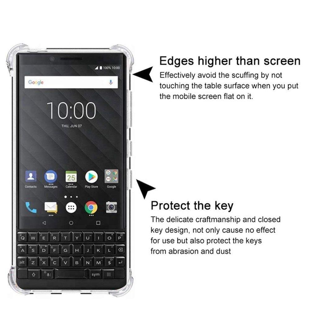 EUCAGR Pentru Blackberry Keyone Key 2 Two BBF100 Carcasă Transparentă TPU Silicon Airbag Capac Spate Moale Carcasă pentru Blackberry Key one Two