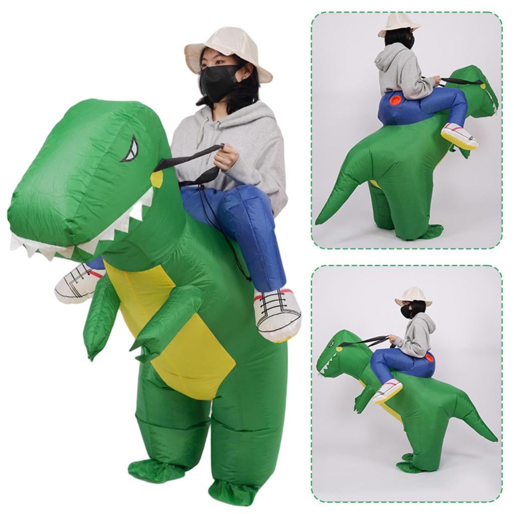 HarnyLoom Christmas Halloween Dinosaur Cosplay Adult and Child Inflatable Funny Costume for School Theater and Parties Kigurumi, Costume, Costume,