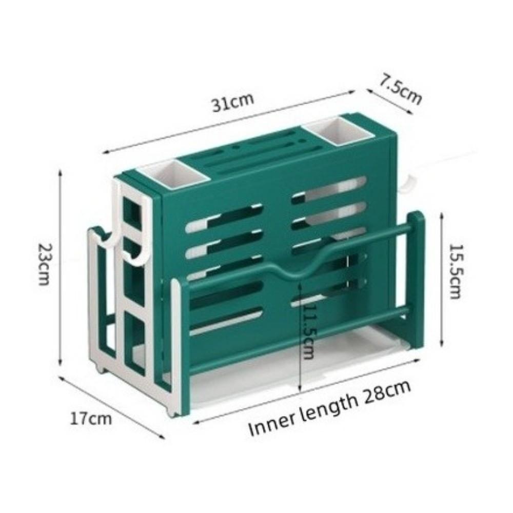 Cutting Board Integrated Knife Holder Spoon Fork Plastic Cutlery Holder Drainer Kitchen Storage Rack Kitchen Organizer