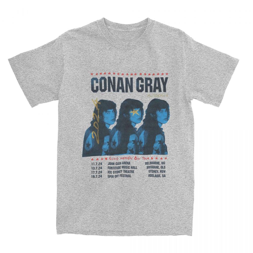 Men's Conan Gray Found Heaven T Shirts 100 Cotton Clothing Summer Short Sleeve T Shirt O Neck Harajuku Tshirt Big Size 5XL 6XL