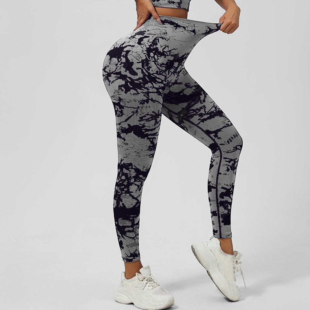 Women's Tie High Waist And Hip Lifting Sports Tight Pants Fitness Pants