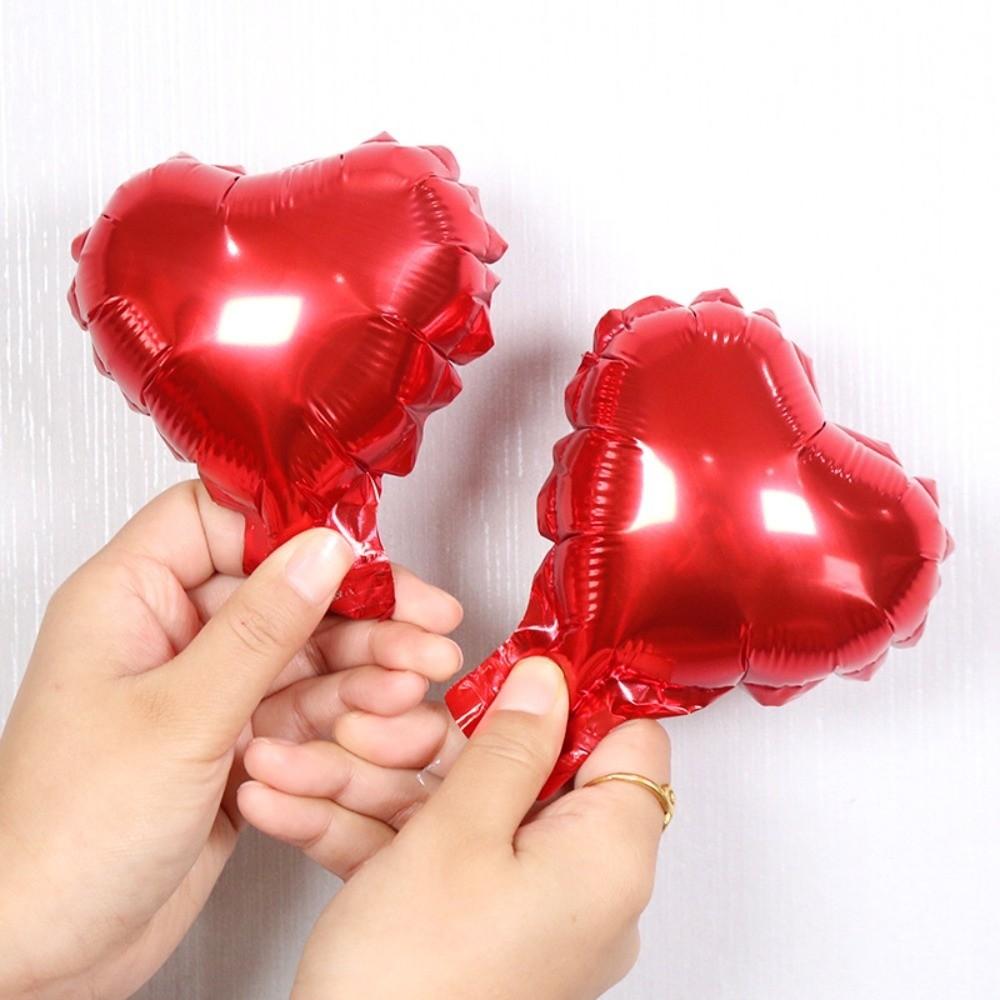 10pcs New 5 Inch Size Heart-shaped Foil Balloons Mini Multi-purpose Heart Balloons Love Heart Balloon Wedding Decoration
