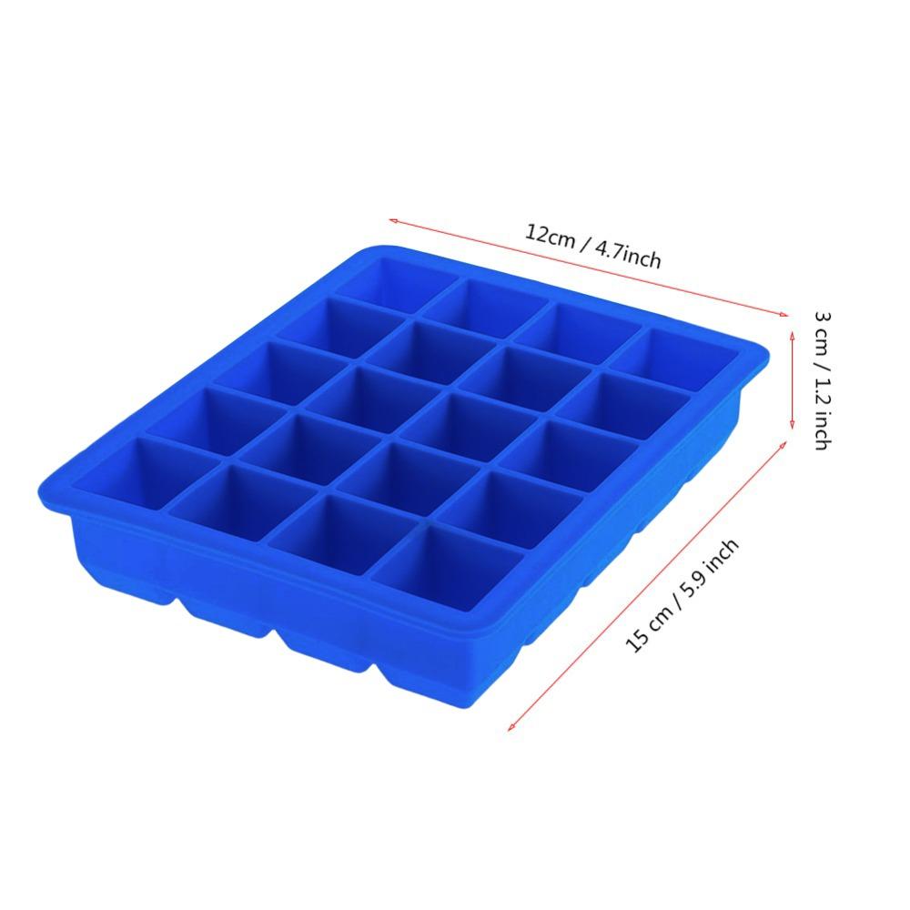 20 Grids Silicone Ice Cube Tray Easy Release Ice Cube Container Durable Ice Cube Mold  For Freezing