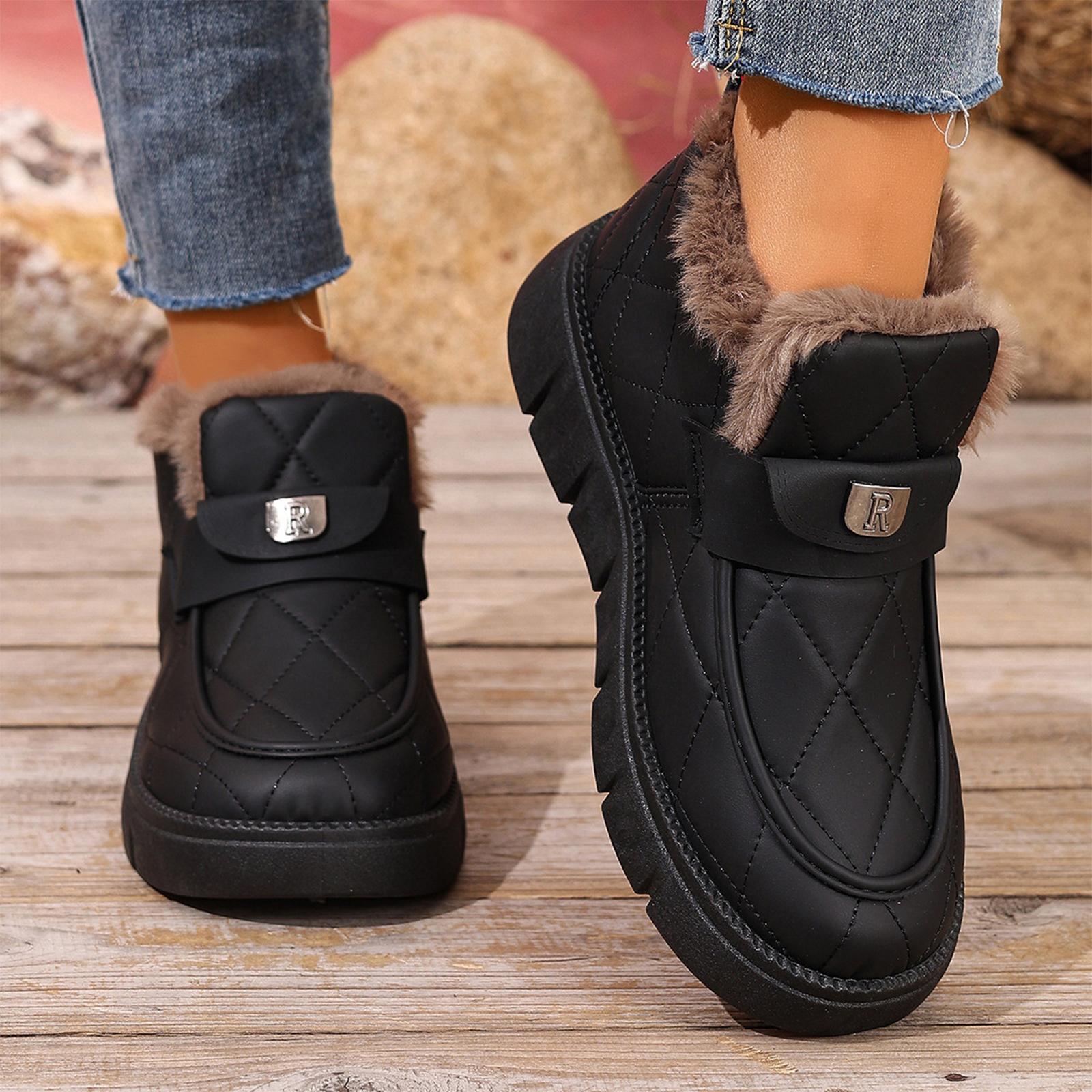 Women s Warm Winter Boots with, Thick, Comfortable for Daily Wear 36