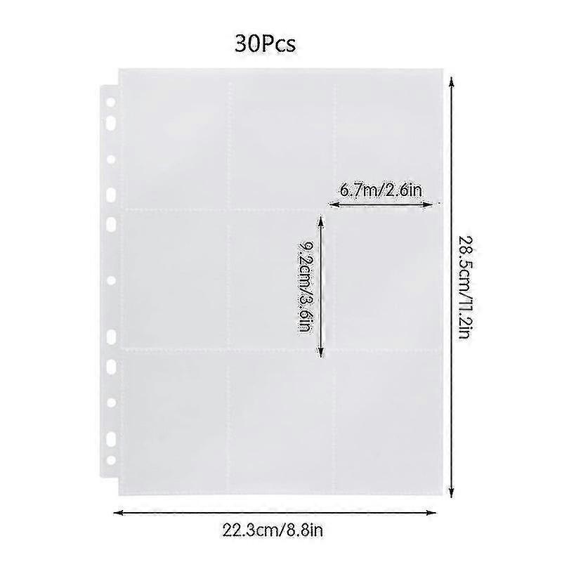 270 Pockets Trading Card Sleeves Card Binder, Trading Card File Storage Wallets Album Pages Collection 11 Hole