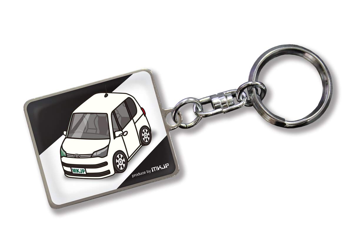 

MKJP Custom Key Chain Toyota Spade FE Type Black Car White Base Color