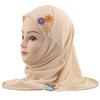 Easy To Wear Girls Instant Hijab Scarf Muslim Hijabs Handmade Flower Amira Lovely Flower Headscarf Turban for 2-6 Years Kids
