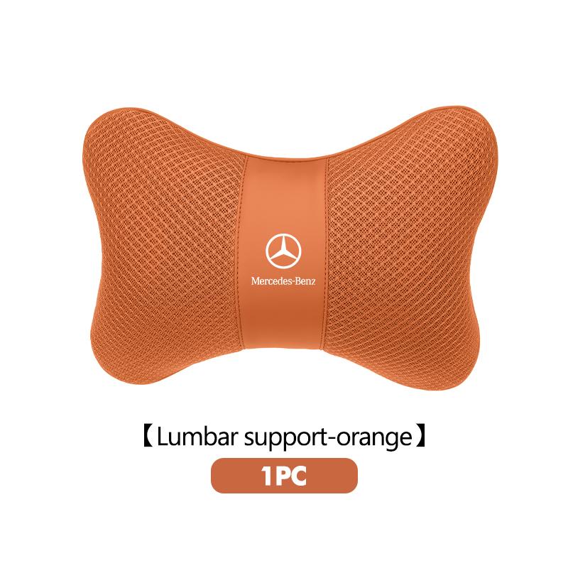 CQT1 Car Headrest Lumbar Support Kit Seat Cushion Neck Pillow Interior For Mercedes Benz AMG A C E S G Class W201 W210 W108 W204 W205