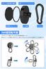 DODOGOD Super Strong Magnet Hooks with Carabiners (Set of 8) - Neodymium Magnets with Carabiners, 68kg Weight Capacity, 42mm Diameter, Strong, Rust-Pr