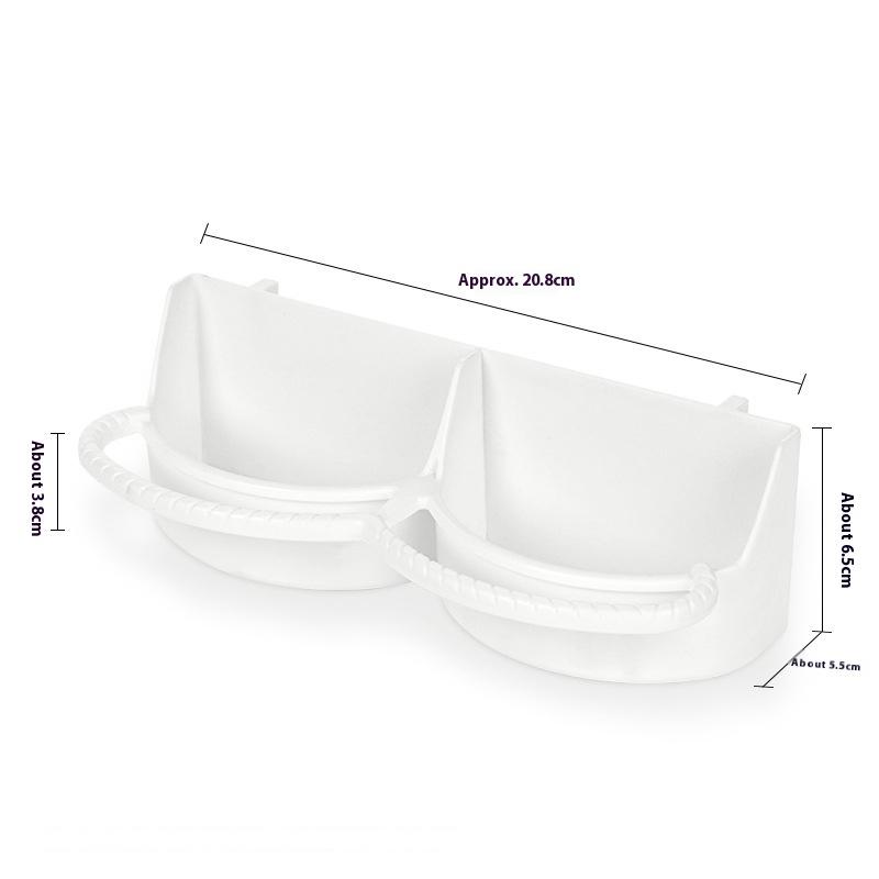 2Pcs Double Grid Bird Food Box Water Box Feed Trough Bird Feeder Can Hang Birdcage Large Capacity Water Feeding Supplies