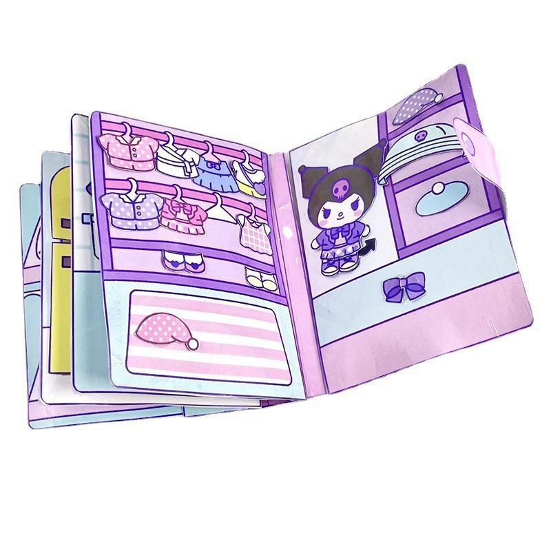Quiet Book DIY Sanrio Cut Free Kuromi Melody Toy Book Homemade Full Set Cut Free Quiet Book