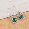 Green Onyx Gemstone 925 Sterling Silver Jewelry Designer Women Earrings 1.38" CE-3-14