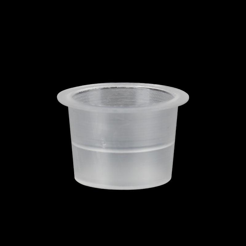 DM Top Quality 1000pcs Disposable Plastic Tattoo Ink Cups Permanent Makeup Pigment Clear Holder Container Cap Tattoo Accessory