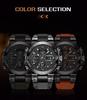 Men's Dual Display Waterproof Silicone Sport Watch with Calendar & Luminous Features