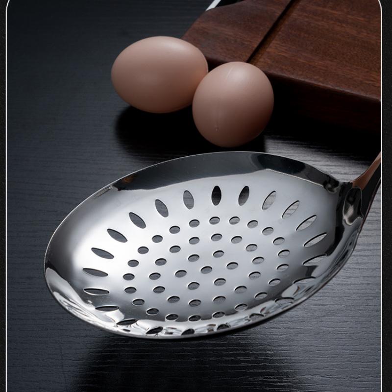 HANYANG Espátula de acero inoxidable, utensilios de cocina, espátula con mango de madera, espátula para cocinar