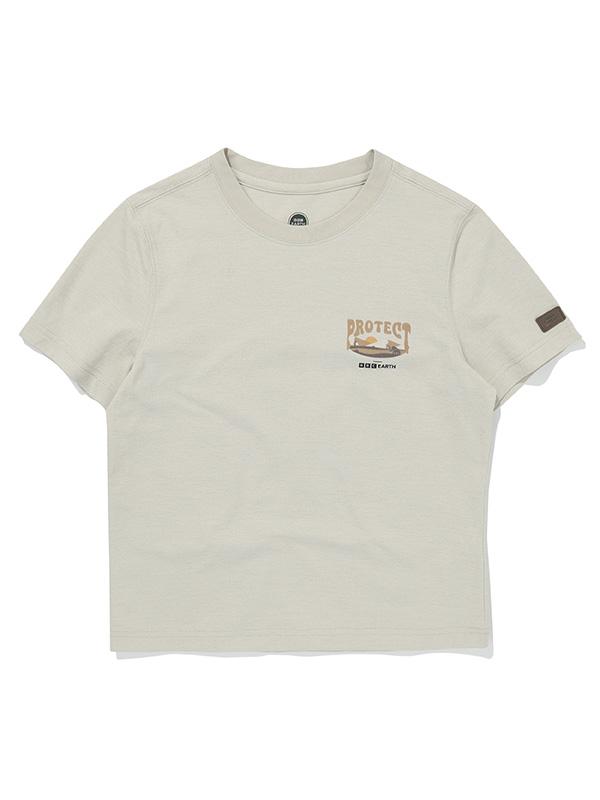 BBC EARTH W Frophy Nature Short Sleeve Round_Beige