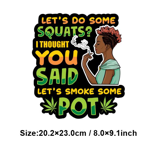 

Счастливый Стоунер Трава Термотрансферы Сделай Сам Одежда для Девочек Термонаклейки для Одежды Летний Патч для Термопереноса