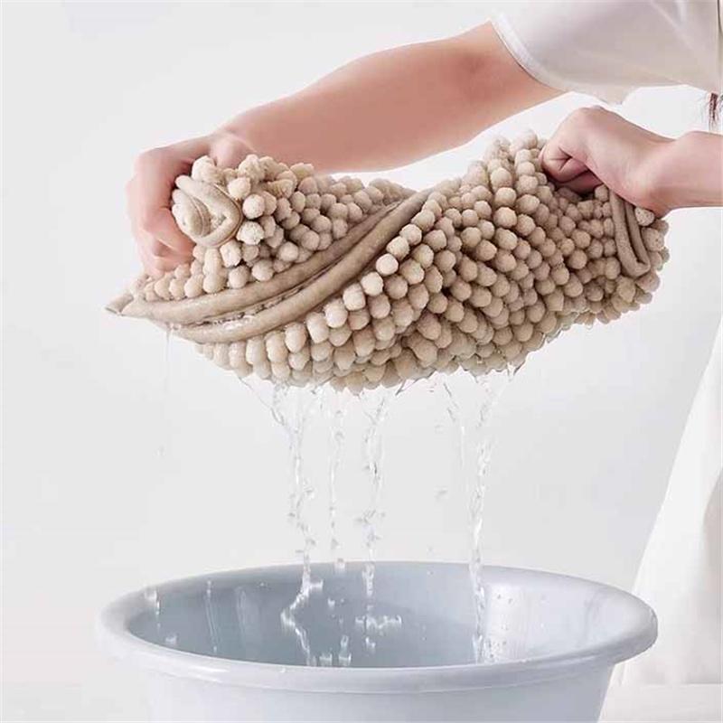 Chenille Bath Mat Super Soft Absorbent  Extra Dense Non-Slip Bathroom Rug Doormat