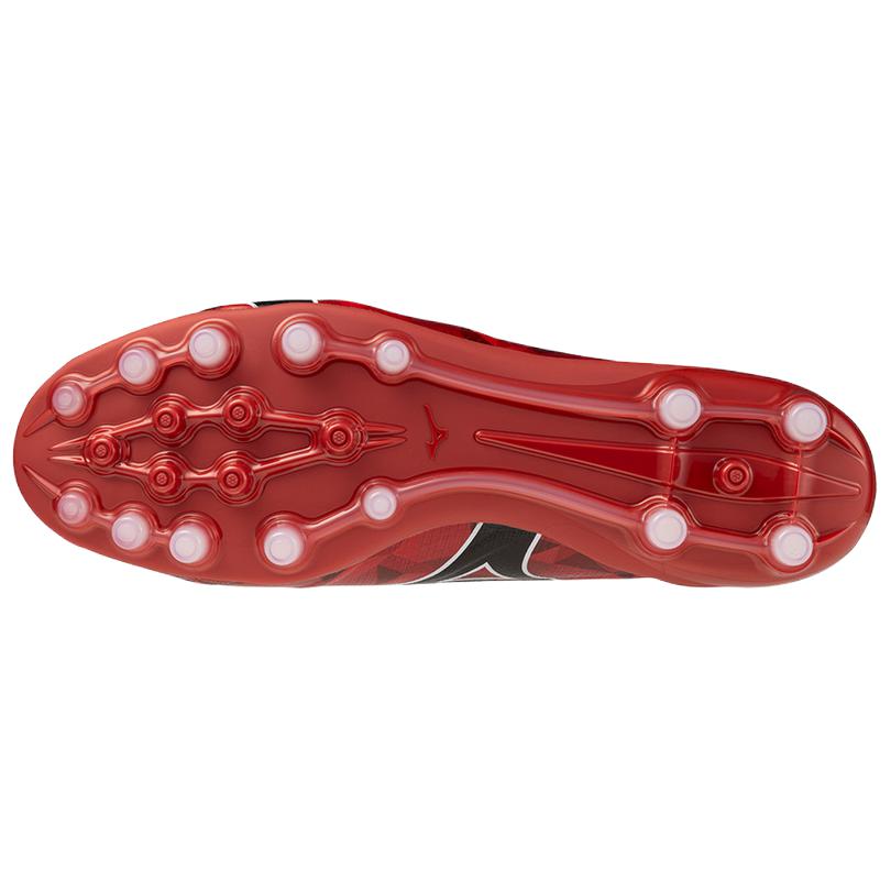 Mizuno Alpha II Comfortable Fashion AG (Rubber Short Studs) Synthetic Leather Breathable Soccer Shoes Men Soccer Shoes Red Black P1GA256160