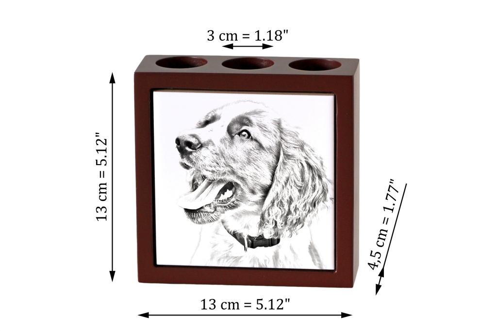 English Springer Spaniel – Pen holder with a dog, desk organizer with a print | Art-Dog