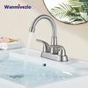 Wanmivezlo Integrated Basin Brass Sink Faucet With Double Handle Hot And Cold Water Deck Installation Wash Basin Faucet