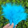 50Pcsdiy Color Feather Full Fleece Turkey Feather Clothing Antique Headdress Pet Toy Handicraft Decoration