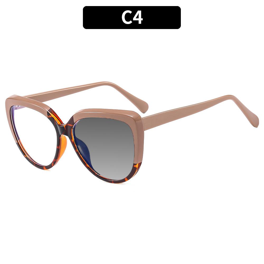 New Core Insert Cat Eye Ladies Frame Anti Blue Light Photochromic Prescription Reading Glasses