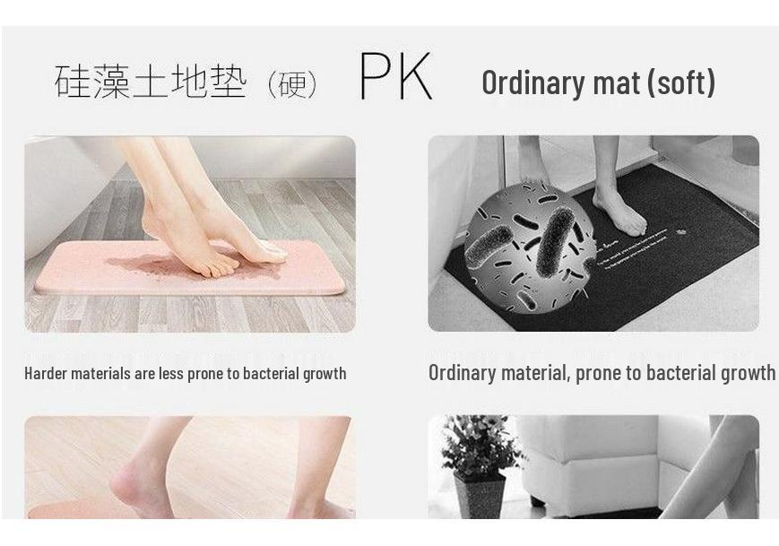 Diatomaceous Earth Quick-Dry Absorbent Anti-Slip Bathroom Floor Mat