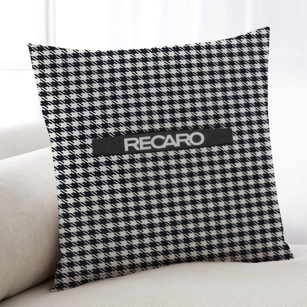 R-R-Recaro-ES Fashion Logo cushion cover Home Bedding Sofa living Room pillowcase Simple Soft Skin Cushion Cover Party Gift