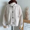 New Arrivals Open Run Pocket High Neck Long Sleeve Knit Cardigan