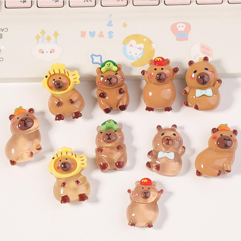 Resin Capybara DIY Phone Case Patches & Kids' Hair Accessories Charms